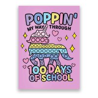 Poppin' My Way Through 100 Days Of School Rainbow Unicorn Fidget Toy Poster