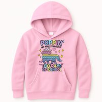 Poppin' My Way Through 100 Days Of School Rainbow Unicorn Fidget Toy Kids Hoodie