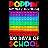 Poppin' My Way Through 100 Days Of School Happy 100th Day Apron