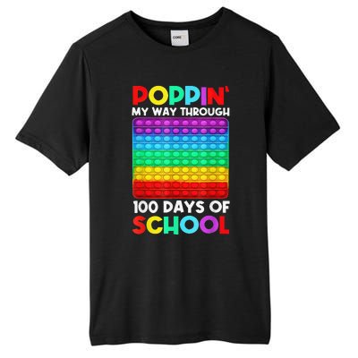 Poppin' My Way Through 100 Days Of School Happy 100th Day Tall Fusion ChromaSoft Performance T-Shirt