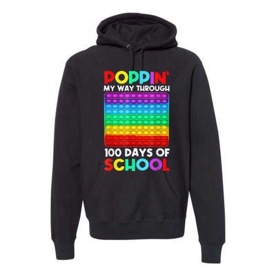 Poppin' My Way Through 100 Days Of School Happy 100th Day Premium Hoodie