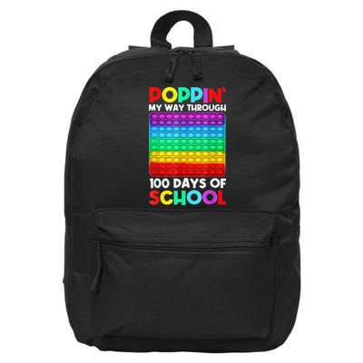 Poppin' My Way Through 100 Days Of School Happy 100th Day 16 in Basic Backpack