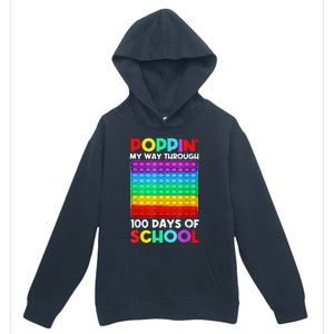 Poppin' My Way Through 100 Days Of School Happy 100th Day Urban Pullover Hoodie