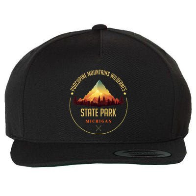 Porcupine Mountains Wilderness State Park Souvenir Wool Snapback Cap
