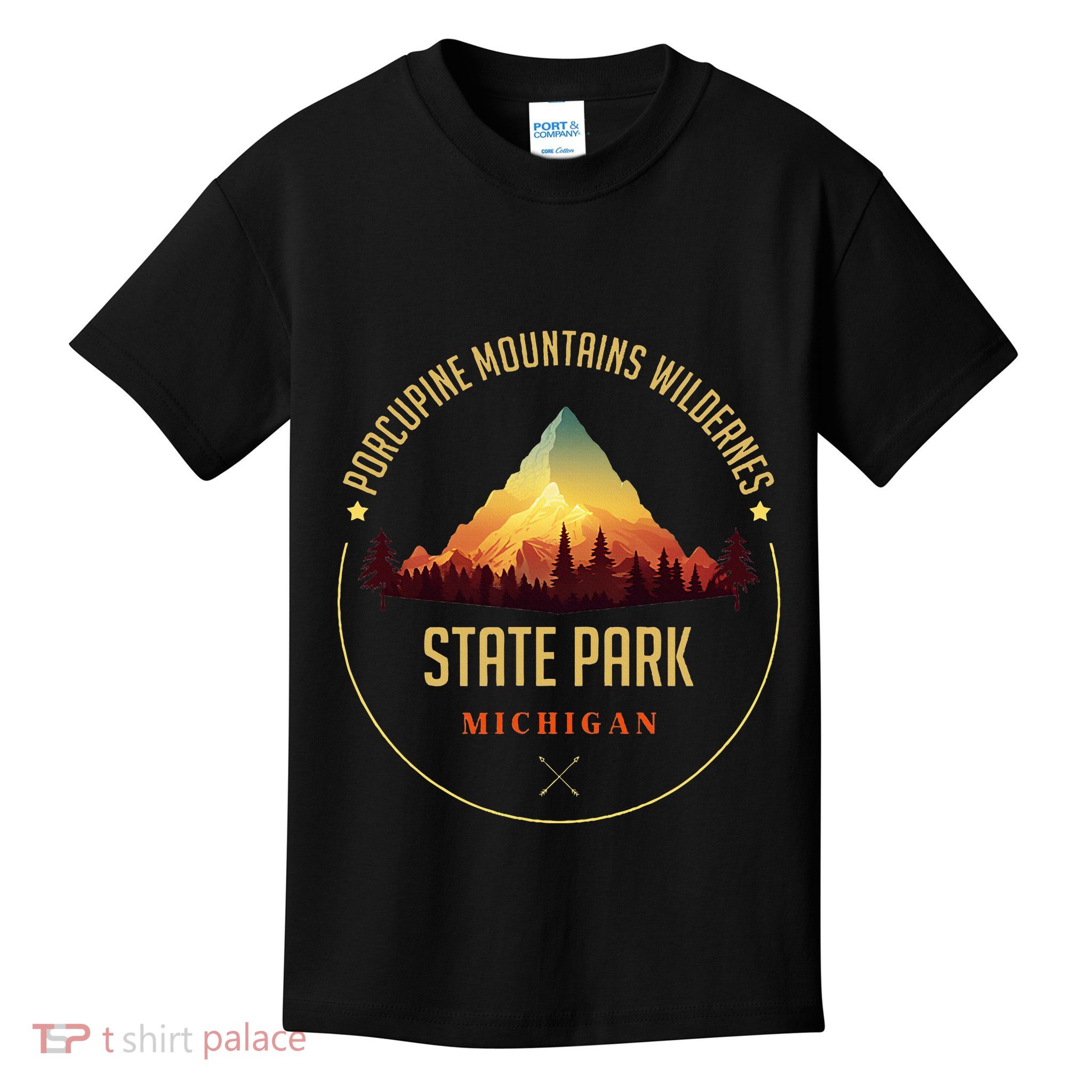 Porcupine Mountains Wilderness State Park Souvenir Kids T-Shirt