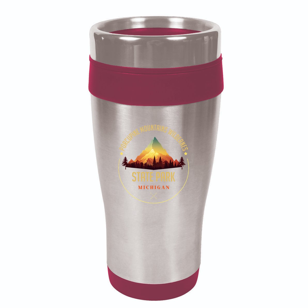 Porcupine Mountains Wilderness State Park Souvenir 16oz Travel Tumbler