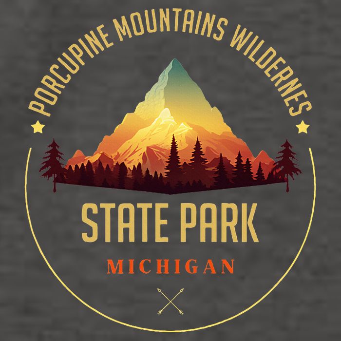 Porcupine Mountains Wilderness State Park Souvenir Vector Backpack