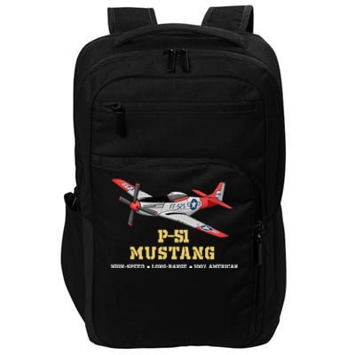 P51 Mustang World War Ii Fighter Bomber Impact Tech Backpack