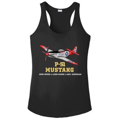 P51 Mustang World War Ii Fighter Bomber Ladies PosiCharge Competitor Racerback Tank