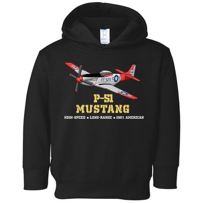 P51 Mustang World War Ii Fighter Bomber Toddler Hoodie