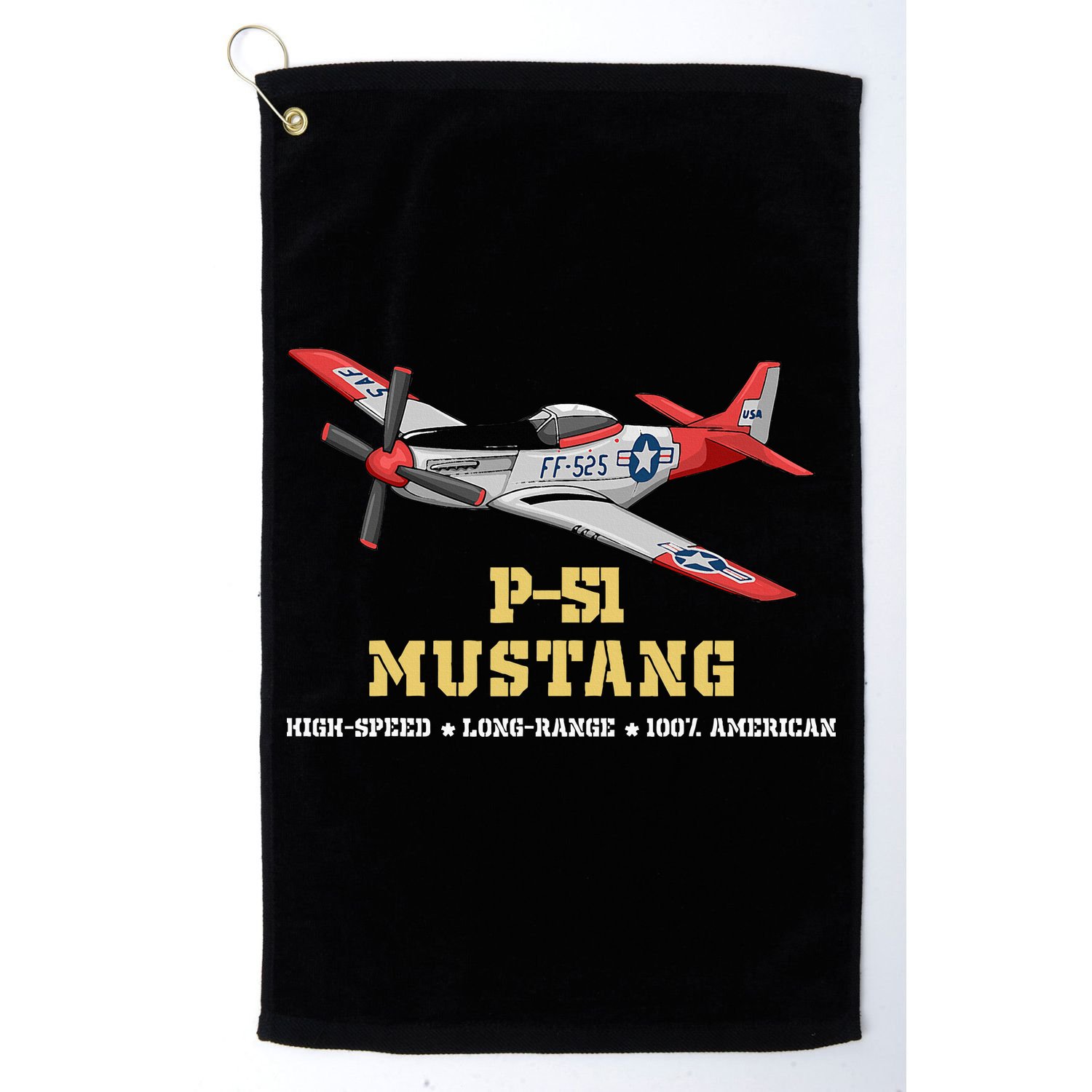 P51 Mustang World War Ii Fighter Bomber Golf Towel
