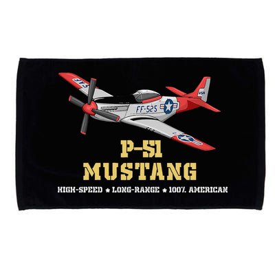 P51 Mustang World War Ii Fighter Bomber Microfiber Hand Towel