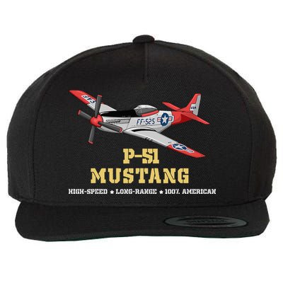 P51 Mustang World War Ii Fighter Bomber Wool Snapback Cap