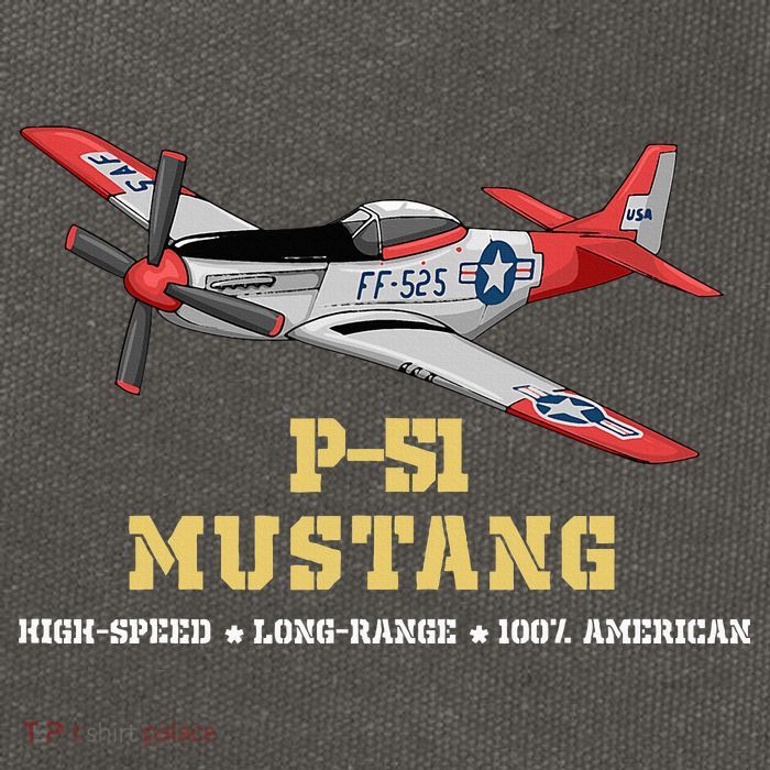 P51 Mustang World War Ii Fighter Bomber Cotton Canvas Backpack