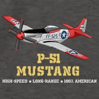 P51 Mustang World War Ii Fighter Bomber Vector Backpack