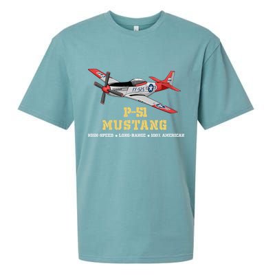 P51 Mustang World War Ii Fighter Bomber Sueded Cloud Jersey T-Shirt