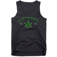 Plant Manager Weed Leaf Cannabis Marijuana Stoner 420 USA Tank Top