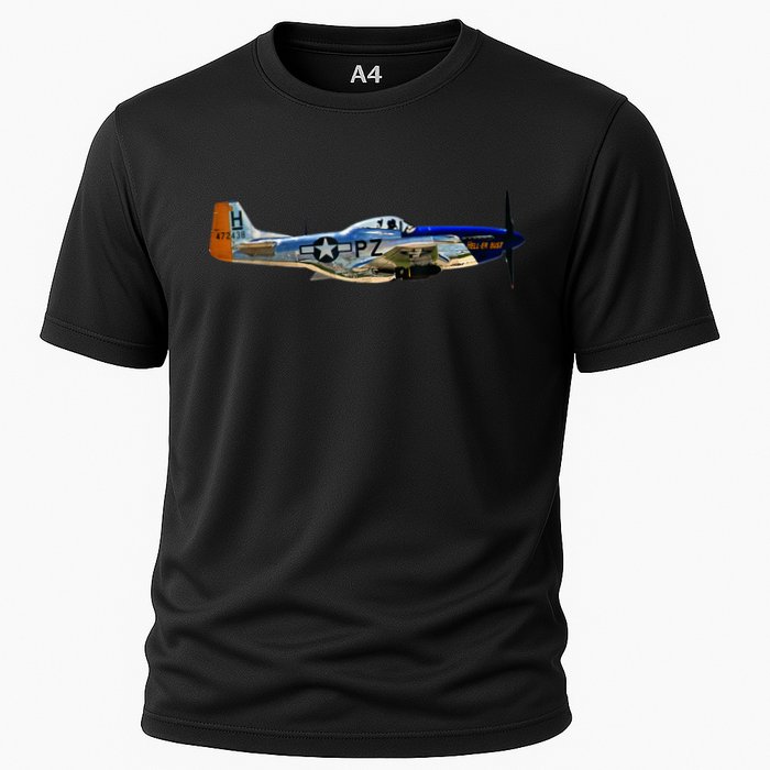 P51 Mustang WWII Fighter Plane US Military Aviation History Cooling Performance Crew T-Shirt