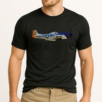 P51 Mustang WWII Fighter Plane US Military Aviation History Cooling Performance Crew T-Shirt