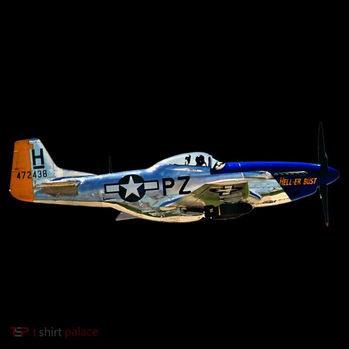 P51 Mustang WWII Fighter Plane US Military Aviation History Sustainable Bucket Hat