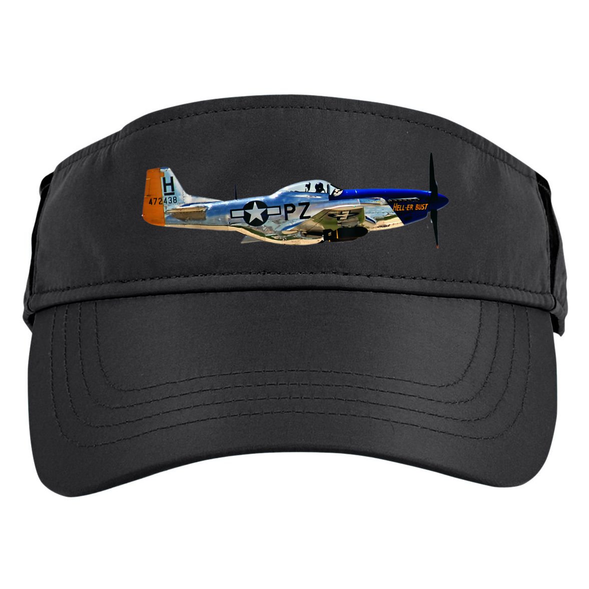P51 Mustang WWII Fighter Plane US Military Aviation History Adult Drive Performance Visor