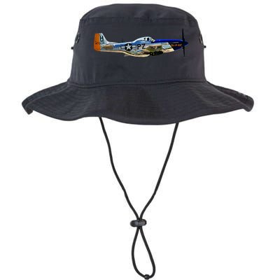 P51 Mustang WWII Fighter Plane US Military Aviation History Bucket Hat