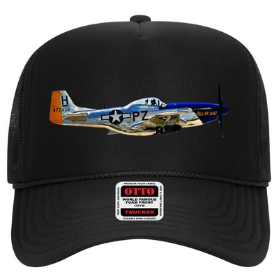 P51 Mustang WWII Fighter Plane US Military Aviation History Trucker Hat