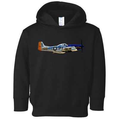 P51 Mustang WWII Fighter Plane US Military Aviation History Toddler Hoodie