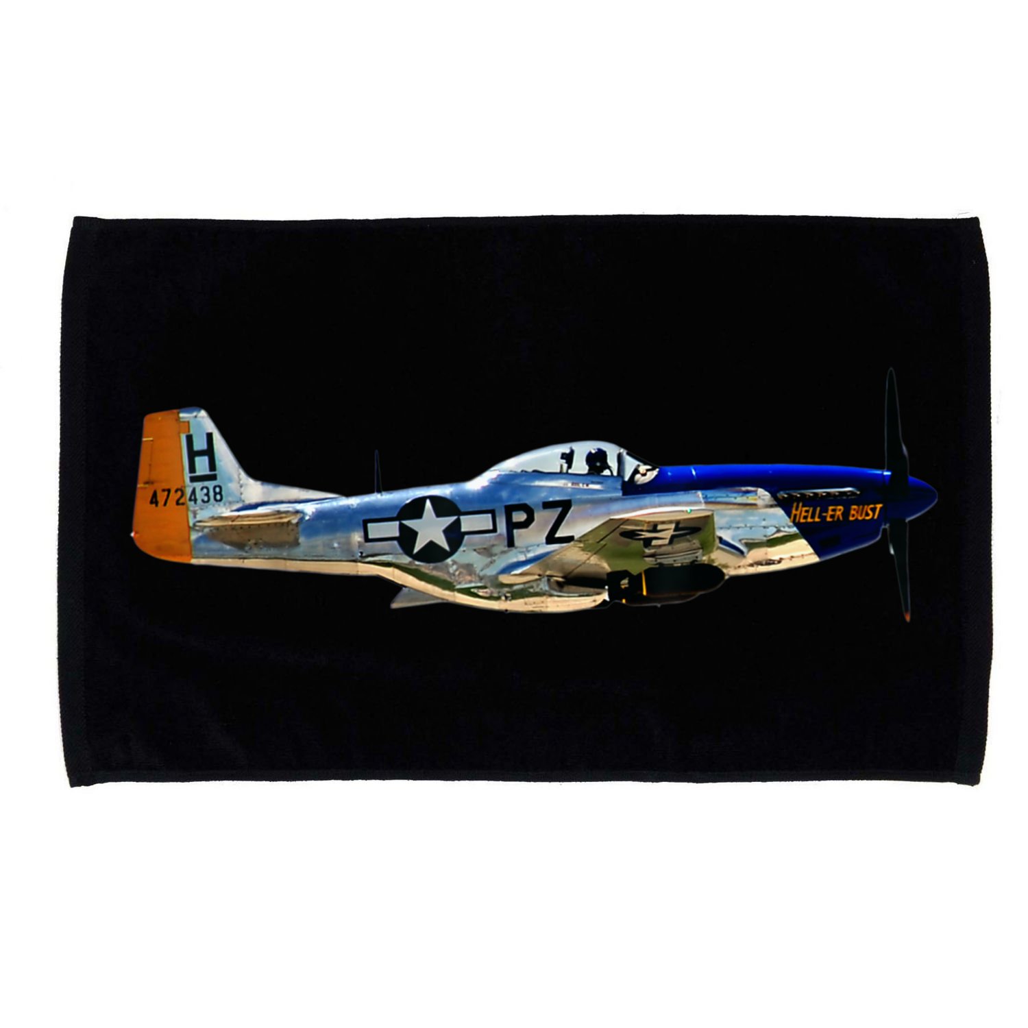 P51 Mustang WWII Fighter Plane US Military Aviation History Microfiber Hand Towel