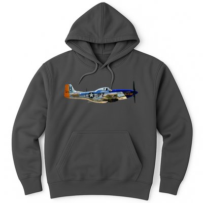 P51 Mustang WWII Fighter Plane US Military Aviation History Hoodie
