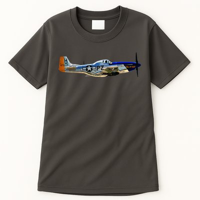 P51 Mustang WWII Fighter Plane US Military Aviation History Tall T-Shirt
