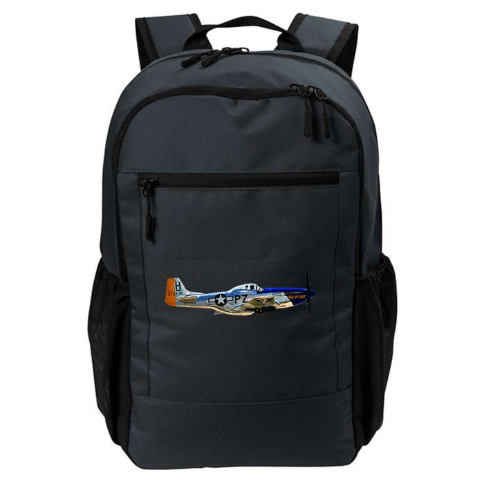 P51 Mustang WWII Fighter Plane US Military Aviation History Backpack