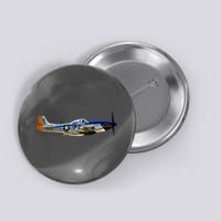 P51 Mustang WWII Fighter Plane US Military Aviation History Button