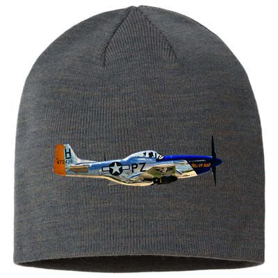 P51 Mustang WWII Fighter Plane US Military Aviation History Sustainable Beanie