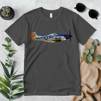 P51 Mustang WWII Fighter Plane US Military Aviation History Premium T-Shirt