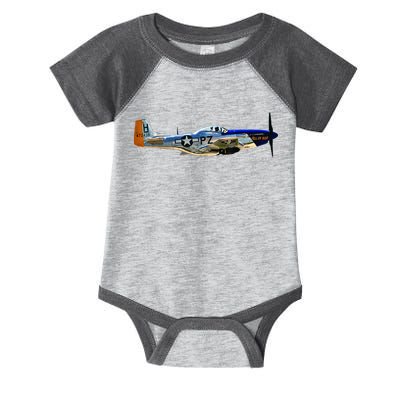 P51 Mustang WWII Fighter Plane US Military Aviation History Infant Baby Jersey Bodysuit