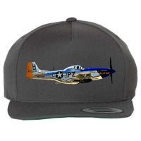 P51 Mustang WWII Fighter Plane US Military Aviation History Wool Snapback Cap