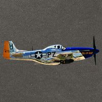 P51 Mustang WWII Fighter Plane US Military Aviation History Cotton Canvas Backpack