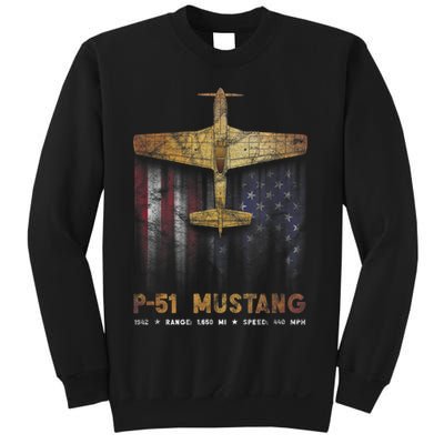 P51 Mustang WWII Fighter Plane Sweatshirt