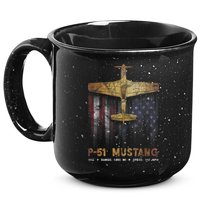 P51 Mustang WWII Fighter Plane 15oz Campfire Ceramic Mug