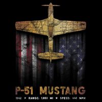 P51 Mustang WWII Fighter Plane Drawstring Bag