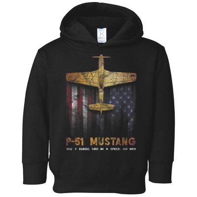 P51 Mustang WWII Fighter Plane Toddler Hoodie