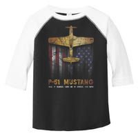 P51 Mustang WWII Fighter Plane Toddler Fine Jersey T-Shirt