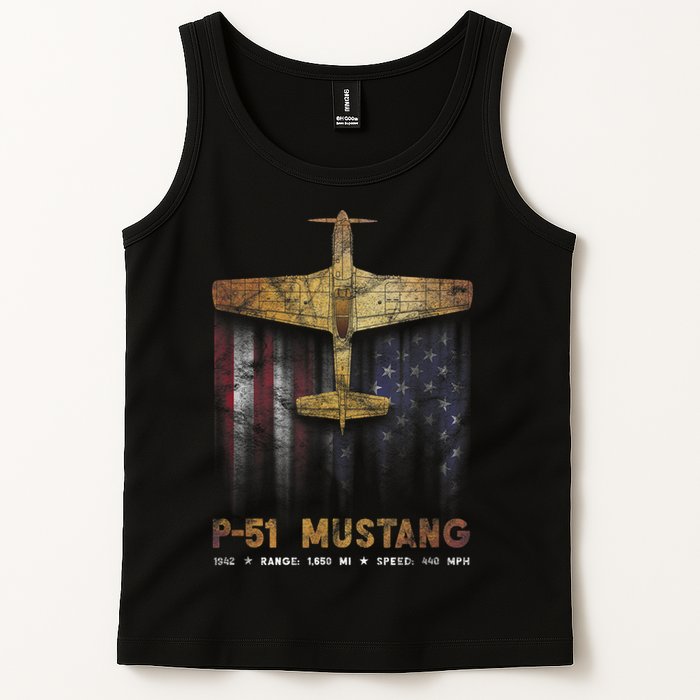 P51 Mustang WWII Fighter Plane Tank Top