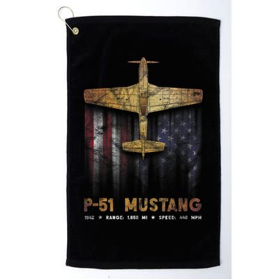 P51 Mustang WWII Fighter Plane Golf Towel