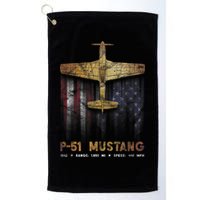 P51 Mustang WWII Fighter Plane Golf Towel