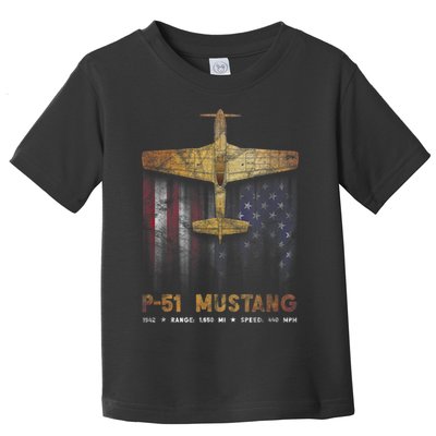 P51 Mustang WWII Fighter Plane Toddler T-Shirt