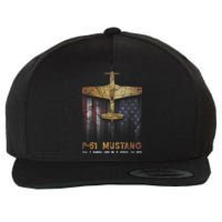 P51 Mustang WWII Fighter Plane Wool Snapback Cap