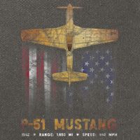 P51 Mustang WWII Fighter Plane Cotton Canvas Backpack
