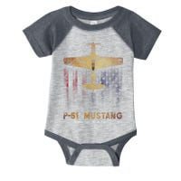 P51 Mustang WWII Fighter Plane Infant Baby Jersey Bodysuit